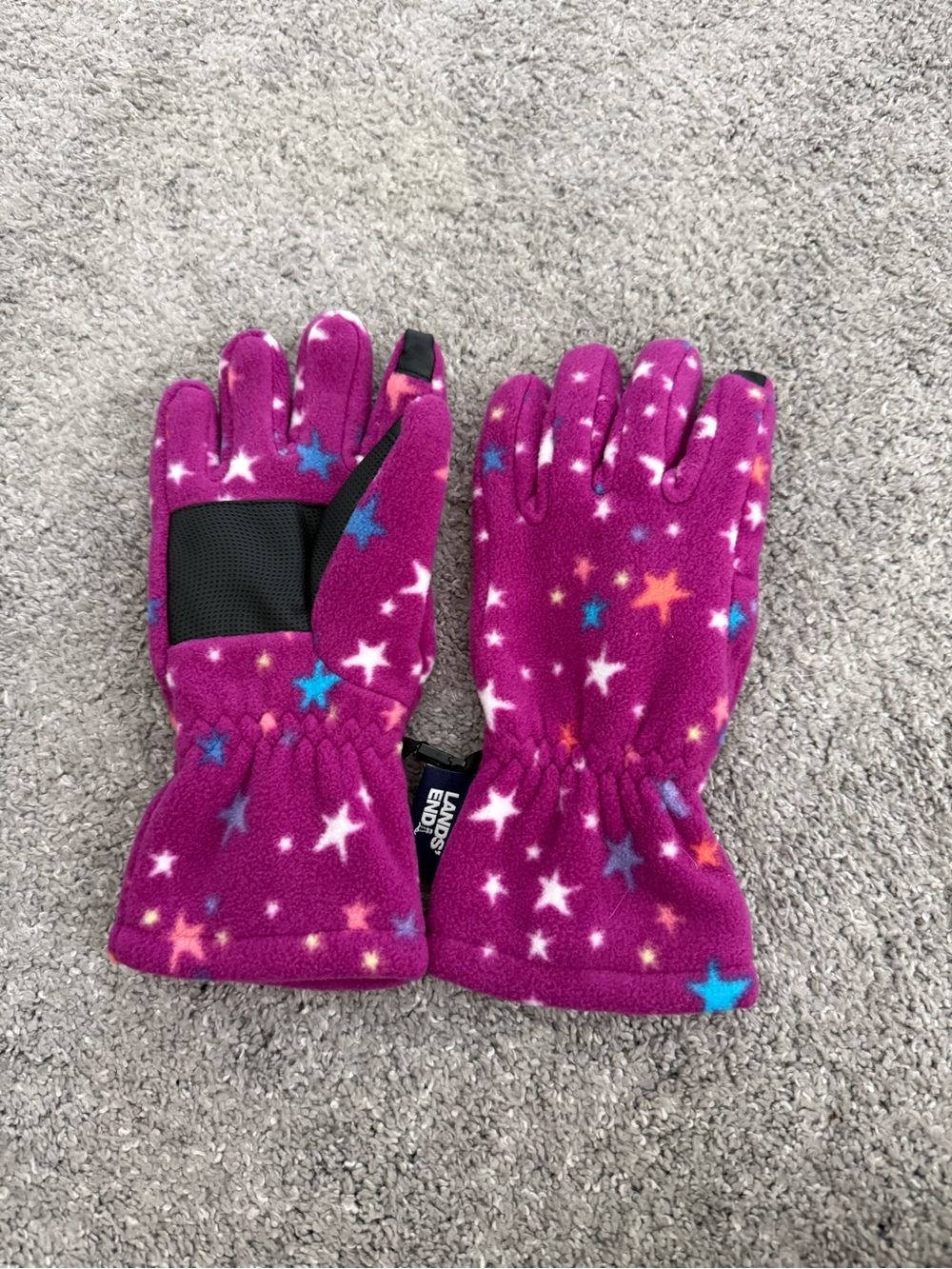 Lands' End Kids Star Fleece Gloves Size Medium